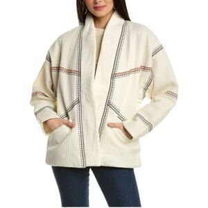 Blank NYC quilt embroidered kimono jacket oversized XS